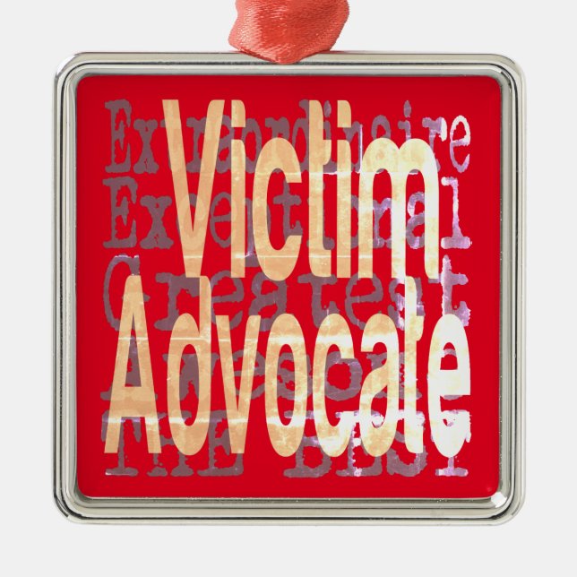 Victim Advocate Extraordinaire Metal Tree Decoration (Front)