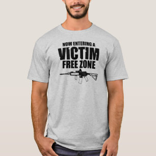 Victim Free Zone AR15 T-Shirt