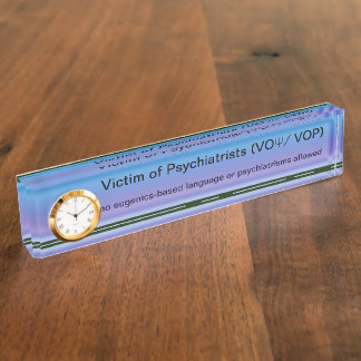 Victims of Psychiatrists desk reminder Nameplate