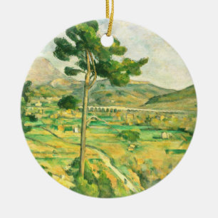 Victoire and the Viaduct Paul Cezanne Ceramic Tree Decoration