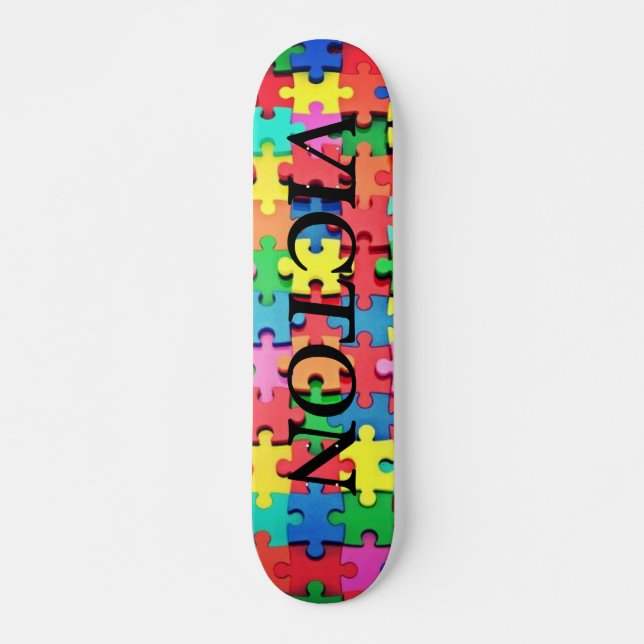 Victon Victory Autism Awareness Skateboard  (Front)