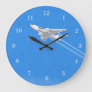 Victor Bomber Anti Flash White Large Clock