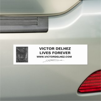 Victor Delhez lives forever bumper car magnet