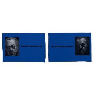 Victor Delhez pillowcases V1 (dark blue)