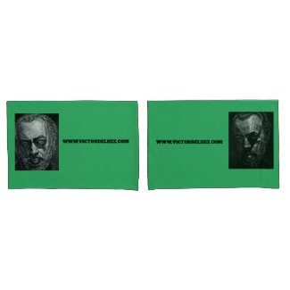 Victor Delhez pillowcases V1 (green)