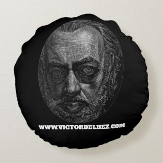 Victor Delhez round cushion V1 (black)