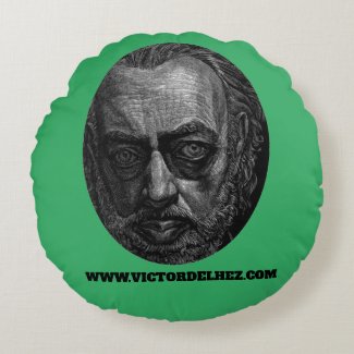 Victor Delhez round cushion V1 (green)