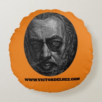 Victor Delhez round cushion V1 (orange)