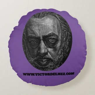 Victor Delhez round cushion V1 (purple)