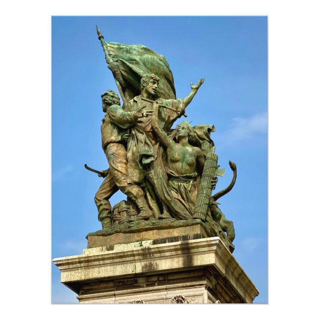 Victor Emmanuel II Monument Statue in Rome, Italy Photo Print (Front)