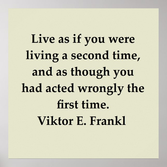 victor frankl quote poster (Front)