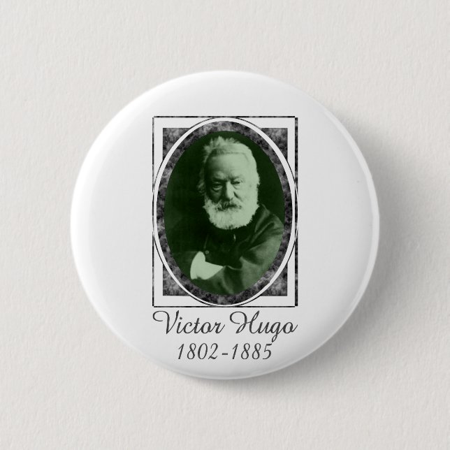 Victor Hugo 6 Cm Round Badge (Front)