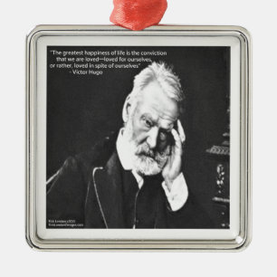 Victor Hugo & Happiness Quote Gifts Tees Etc Metal Tree Decoration