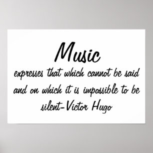 Victor Hugo Music Expresses Poster