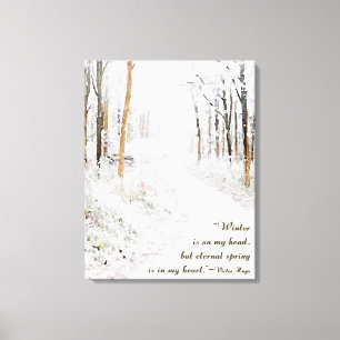 Victor Hugo on Winter Canvas Print