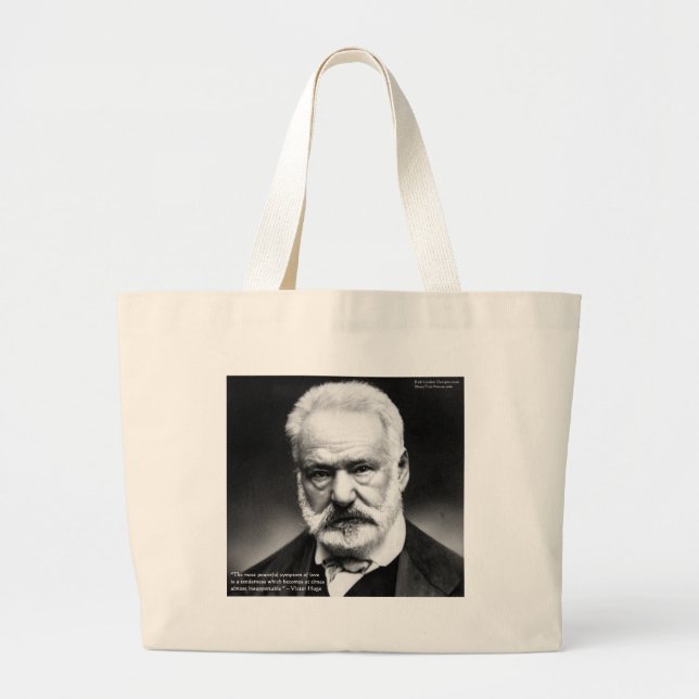 Victor Hugo "Tenderness" Quote Gifts Mugs Cards Large Tote Bag (Front)