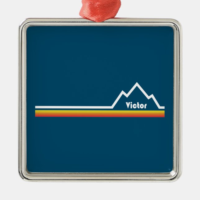 Victor Idaho Metal Tree Decoration (Front)