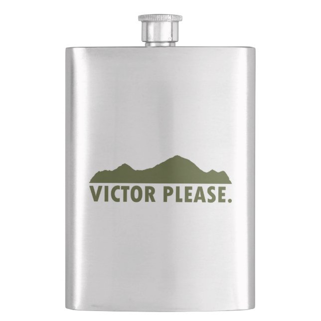 Victor Idaho Please Hip Flask (Front)
