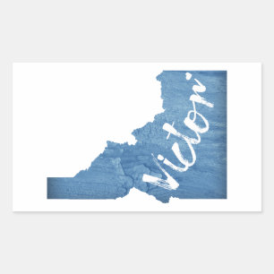 Victor Idaho Wood Grain Rectangular Sticker