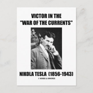 Victor In the "War Of The Currents" Postcard