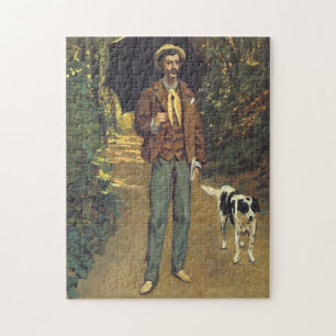 Victor Jacquemont Holding Parasol Monet Fine Art Jigsaw Puzzle