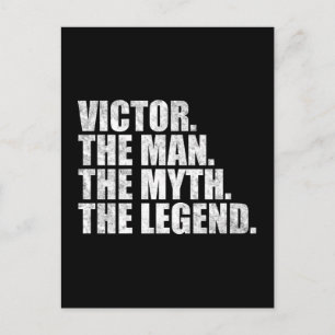 Victor name, Victor The Man The Myth The Legend Postcard