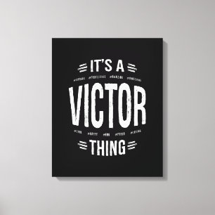 Victor Personalised Name Birthday Gift Canvas Print