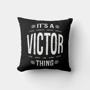 Victor Personalised Name Birthday Gift Cushion