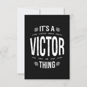 Victor Personalised Name Birthday Gift RSVP Card