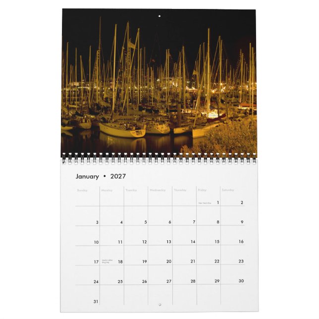 Victoria at Night Calendar (Jan 2027)