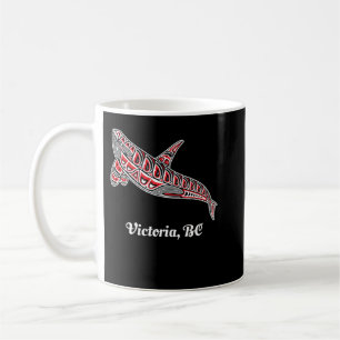 Victoria, BC Canada Native Upward Orca Killer Whal Coffee Mug