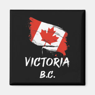 Victoria Bc Canada Splatter Flag Trip Vacation Magnet