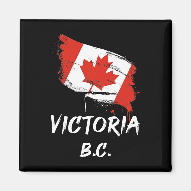 Victoria Bc Canada Splatter Flag Trip Vacation  Magnet (Front)