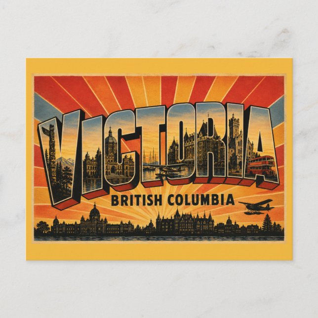Victoria BC Capital City Postcard (Front)