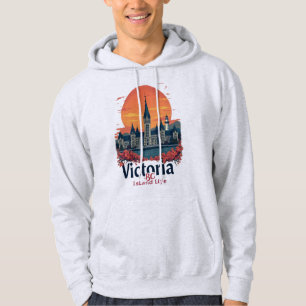 Victoria BC Island Life Vintage Sunset Hoodie