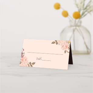 Victoria Blush Floral Wedding Place Card