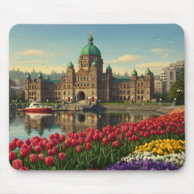 Victoria British Columbia Canada Travel Mouse Mat (Front)