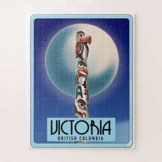 Victoria British Columbia Totem Pole. Jigsaw Puzzle