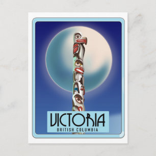 Victoria British Columbia Totem Pole. Postcard