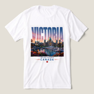 Victoria Canada Harbour Garden Travel  Tri-Blend Shirt