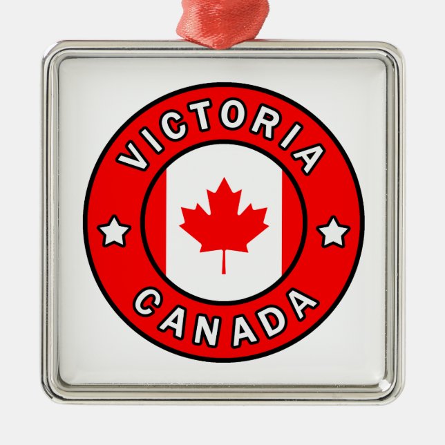 Victoria Canada Metal Tree Decoration (Front)