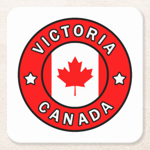 Victoria Canada Square Paper Coaster