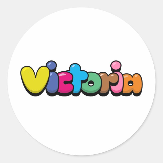 Victoria Classic Round Sticker (Front)