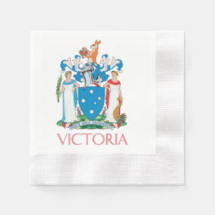 Victoria coat of arms napkin