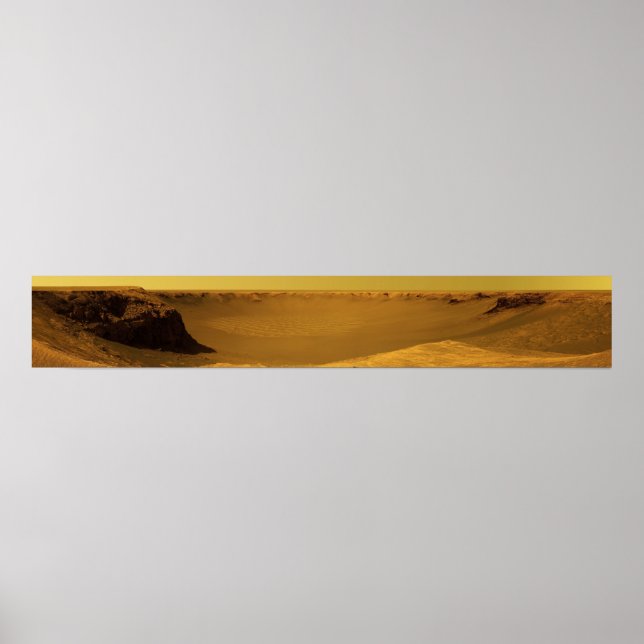 Victoria Crater from Cape Verde on the Planet Mars Poster (Front)