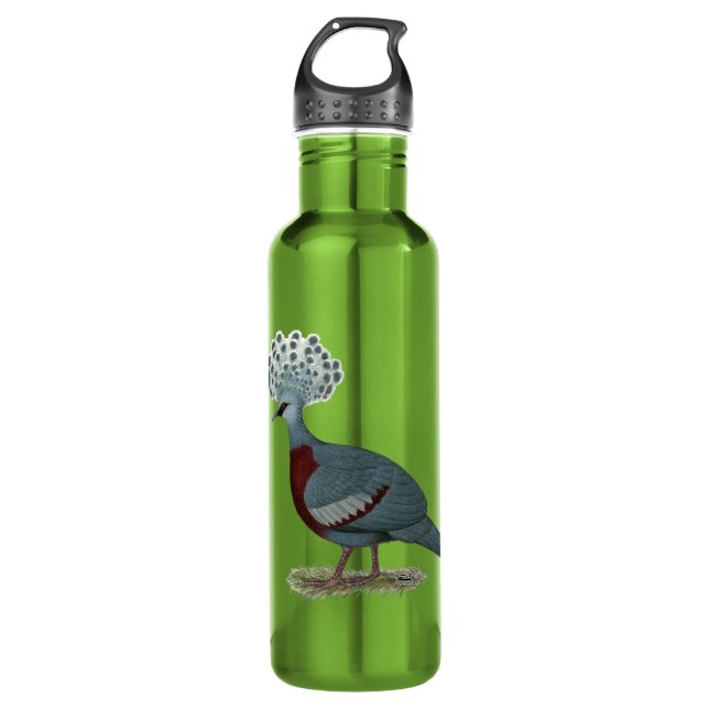Victoria Crowned Pigeon 710 Ml Water Bottle (Front)