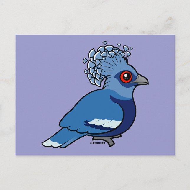 Victoria Crowned Pigeon Postcard (Front)
