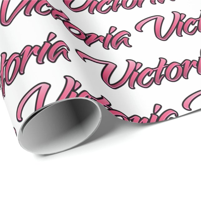 Victoria fade pink personalized gift wrapping pape paper (Roll Corner)