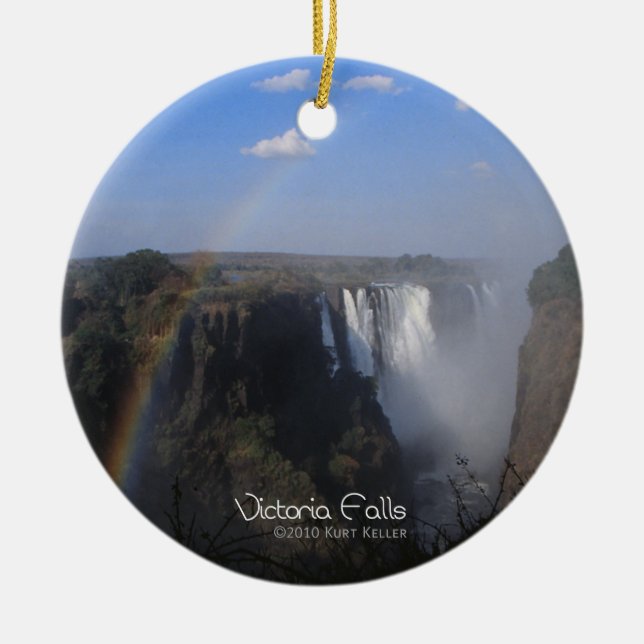 Victoria Fall 2 Ceramic Tree Decoration (Front)