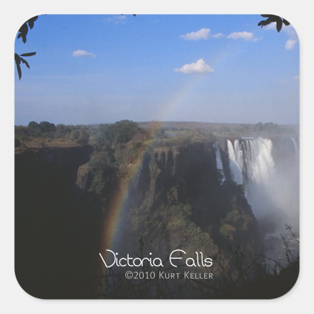 Victoria Fall 2 Square Sticker (Front)